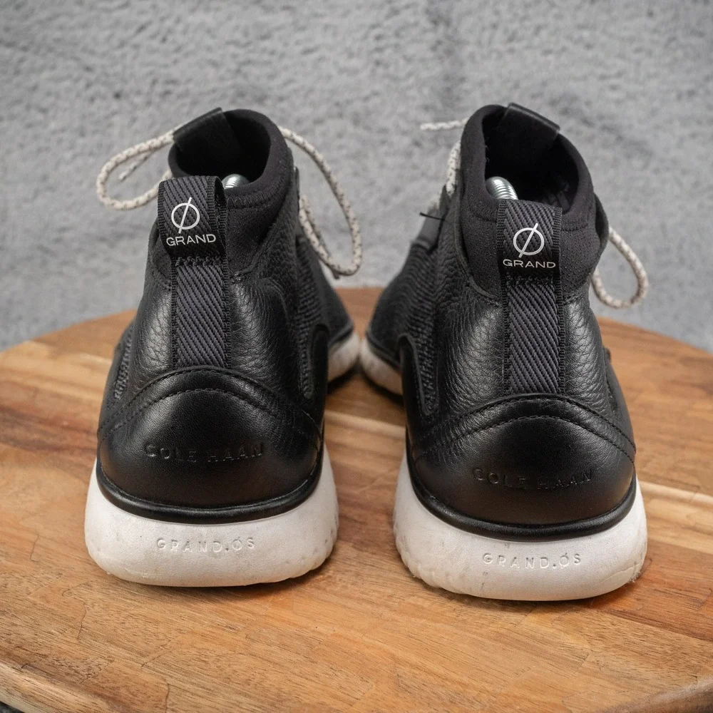 Cole Haan Mens GrandMotion Mid-Top Knit Sneakers‎ Black C30660 Size 9.5M